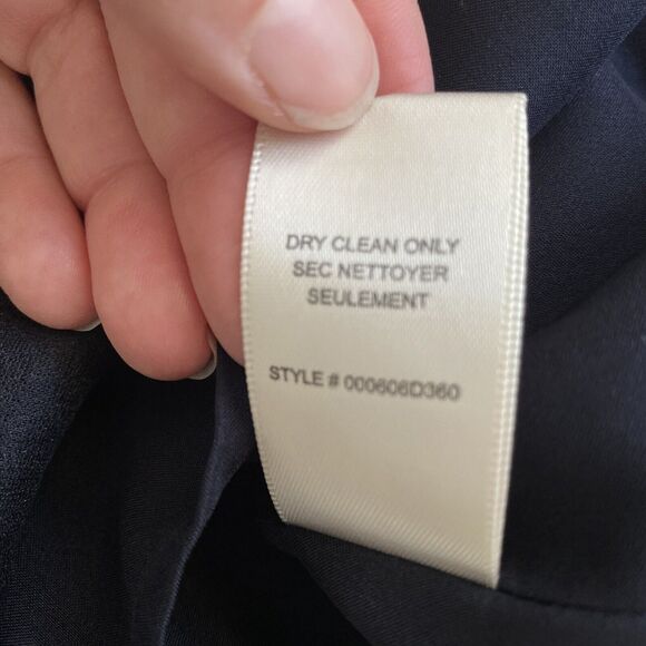 Rebecca Taylor Dress Size 0 Navy Blue Cap Sleeve Fit and Flare A Line Skater - Picture 8 of 8